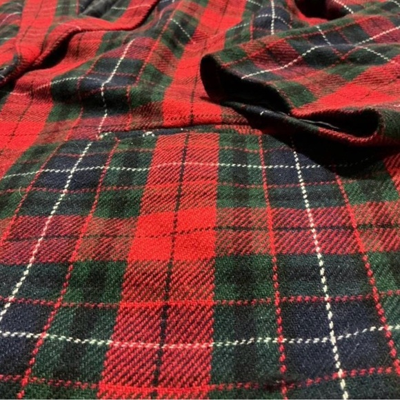 Vintage Sag Harbor Red & Green Plaid Jacket with Black Velvet Collar office - Picture 2 of 8